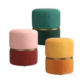 Samt hocker bubbly